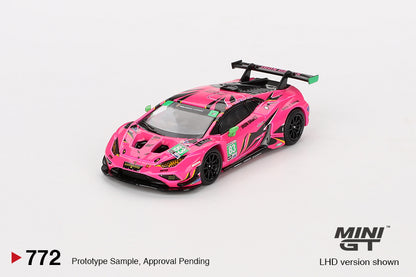 Mô hình xe Mini GT 1:64 Lamborghini Huracán GT3 EVO2 #83 Iron Dames 2023 IMSA Daytona 24 Hrs - MGT00772