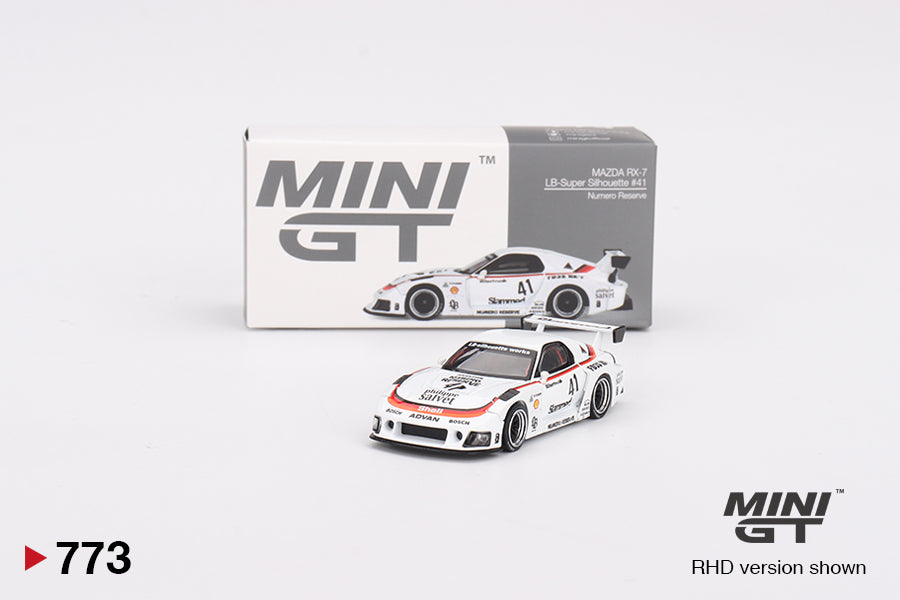 Mô hình xe Mini GT 1:64 MAZDA RX-7 LB-Super Silhouette #41 Numero Reserve - MGT00773