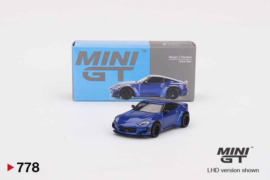 Mô hình xe Mini GT 1:64 Nissan Z Pandem Seiran Blue - MGT00778