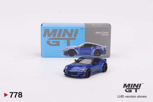 Mô hình xe Mini GT 1:64 Nissan Z Pandem Seiran Blue - MGT00778