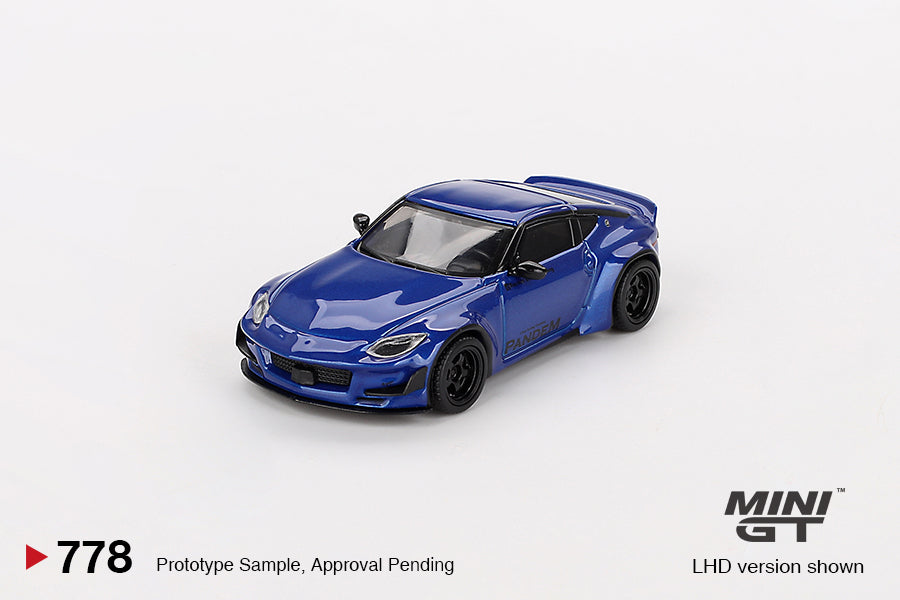 Mô hình xe Mini GT 1:64 Nissan Z Pandem Seiran Blue - MGT00778