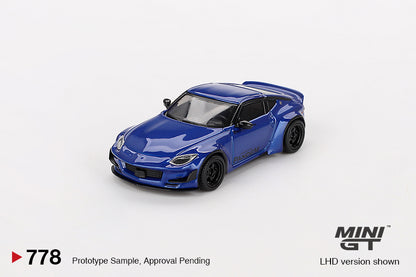 Mô hình xe Mini GT 1:64 Nissan Z Pandem Seiran Blue - MGT00778