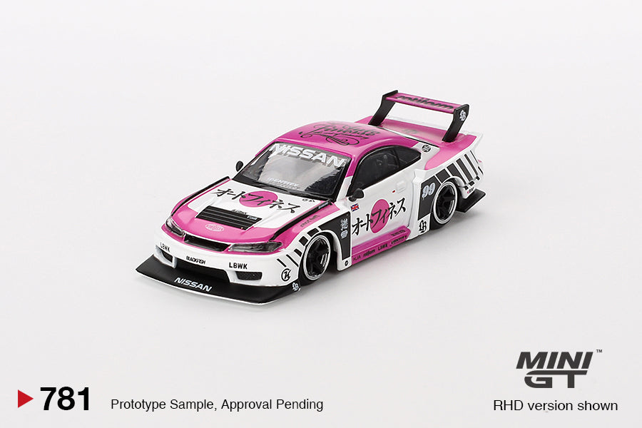 Mô hình xe Mini GT 1:64 Nissan LB-Super Silhouette S15 SILVIA Auto Finesse SEMA 2023 - MGT00781