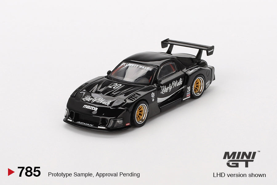 Mô hình xe Mini GT 1:64 MAZDA RX-7 LB-Super Silhouette Liberty Walk Black - MGT00785