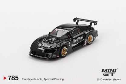 Mô hình xe Mini GT 1:64 MAZDA RX-7 LB-Super Silhouette Liberty Walk Black - MGT00785