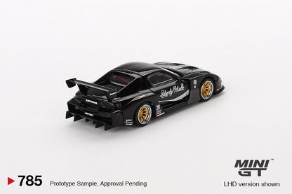 Mô hình xe Mini GT 1:64 MAZDA RX-7 LB-Super Silhouette Liberty Walk Black - MGT00785