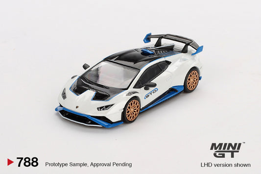 Mô hình xe Mini GT 1:64 Lamborghini Huracán STO Bianco Asopo - MGT00788