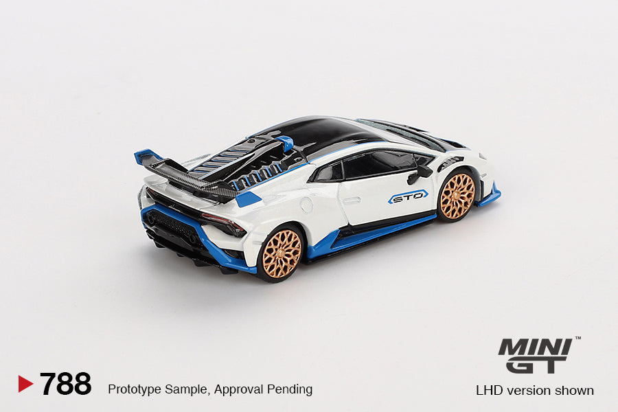 Mô hình xe Mini GT 1:64 Lamborghini Huracán STO Bianco Asopo - MGT00788