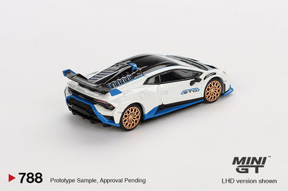 Mô hình xe Mini GT 1:64 Lamborghini Huracán STO Bianco Asopo - MGT00788
