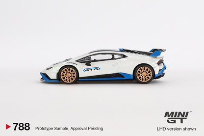 Mô hình xe Mini GT 1:64 Lamborghini Huracán STO Bianco Asopo - MGT00788