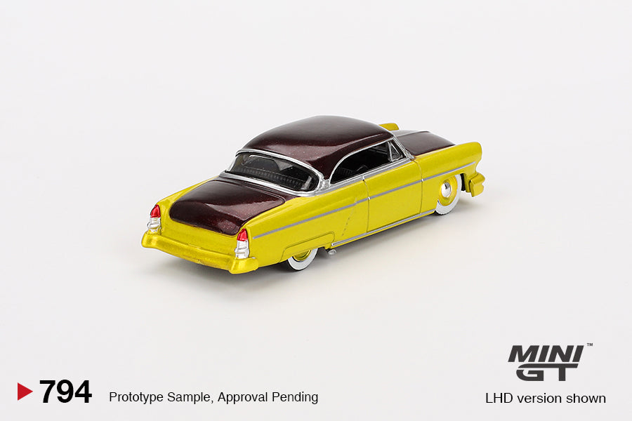 Mô hình xe Mini GT 1:64 Lincoln Capri Hot Rod 1954 Lime Yellow - MGT00794