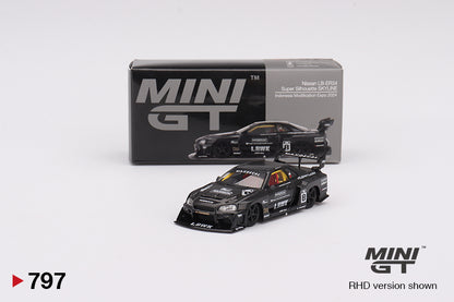 Mô hình xe Mini GT 1:64 Nissan LB-ER34 Super Silhouette SKYLINE Indonesia Modification Expo 2024 - MGT00797