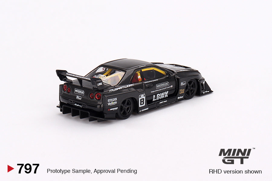 Mô hình xe Mini GT 1:64 Nissan LB-ER34 Super Silhouette SKYLINE Indonesia Modification Expo 2024 - MGT00797