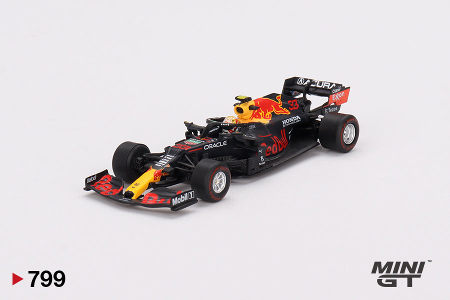 Mô hình xe Mini GT 1:64 Red Bull RB16B #33 Max Verstappen 2021 US Grand Prix Winner - MGT00799