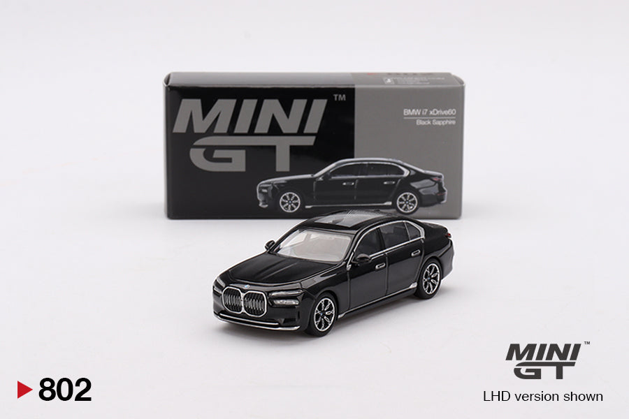 Mô hình xe Mini GT 1:64 BMW i7 xDrive60 Black Sapphire - MGT00802