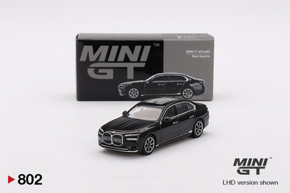 Mô hình xe Mini GT 1:64 BMW i7 xDrive60 Black Sapphire - MGT00802