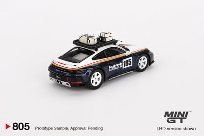 Mô hình xe Mini GT 1:64 Porsche 911 Dakar Rallye Design Package White/Gentian Blue Metallic - MGT00805