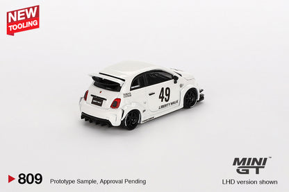 Mô hình xe Mini GT 1:64 LB-WORKS x Abas Works ABARTH 595 Gara White - MGT00809