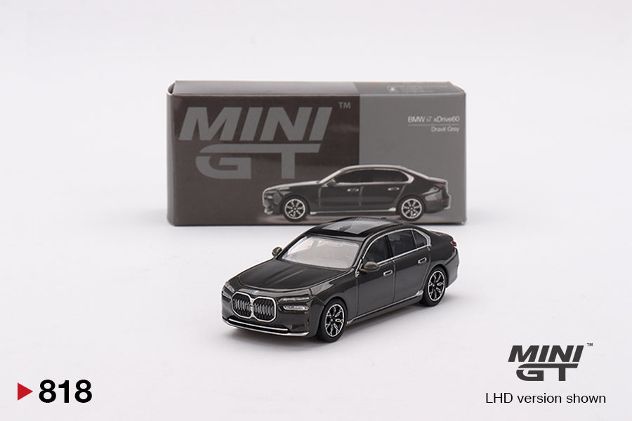 Mô hình xe Mini GT 1:64 BMW i7 xDrive60 Dravit Grey - MGT00818