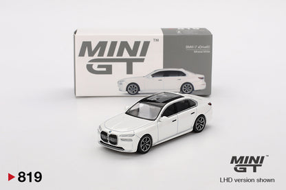 Mô hình xe Mini GT 1:64 BMW i7 xDrive60 Mineral White - mgt00819