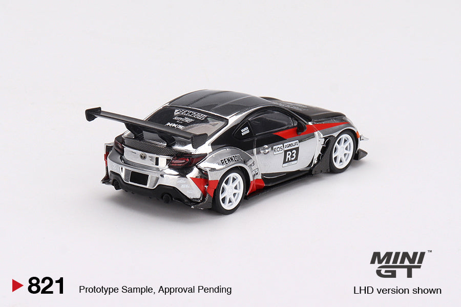 Mô hình xe Mini GT 1:64 Toyota GR86 Larry Chen’s HKS Turbocharged GR86 2024 LADC@Petersen Automotive Museum Exclusive - MGT00821