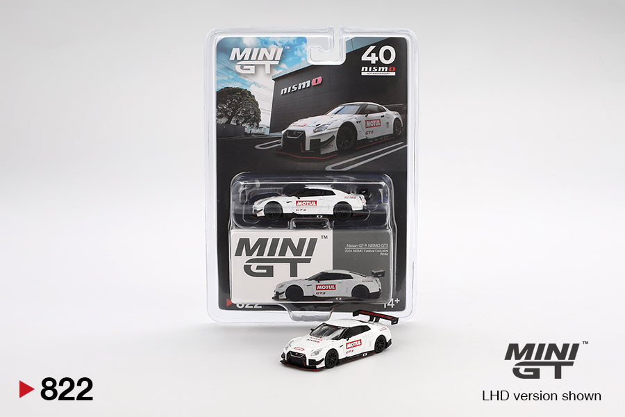 Mô hình xe Mini GT 1:64 Nissan GT-R NISMO GT3 White 2024 NISMO Festival Exclusive - MGT00822