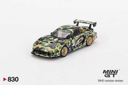 Mô hình xe Mini GT 1:64 MAZDA RX-7 LB-Super Silhouette LBWK*A BATHING APE CROSSOVER - MGT00830