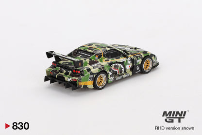 Mô hình xe Mini GT 1:64 MAZDA RX-7 LB-Super Silhouette LBWK*A BATHING APE CROSSOVER - MGT00830