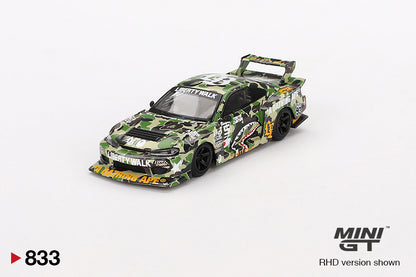 Mô hình xe Mini GT 1:64 Nissan LB-Super Silhouette S15 SILVIA LBWK *A BATHING APE CROSSOVER - MGT00833