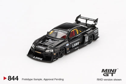 Mô hình xe Mini GT 1:64 Nissan LB-ER34 Super Silhouette SKYLINE Black - MGT00844
