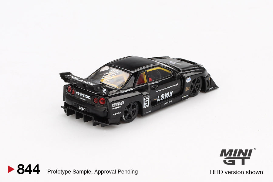 Mô hình xe Mini GT 1:64 Nissan LB-ER34 Super Silhouette SKYLINE Black - MGT00844