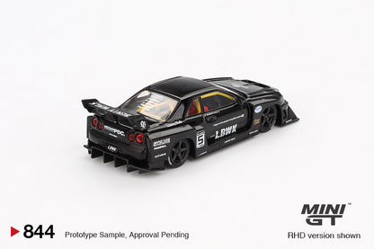 Mô hình xe Mini GT 1:64 Nissan LB-ER34 Super Silhouette SKYLINE Black - MGT00844