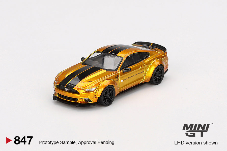 Mô hình xe Mini GT 1:64 LB-WORKS FORD MUSTANG LB Gold - MGT00847