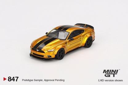 Mô hình xe Mini GT 1:64 LB-WORKS FORD MUSTANG LB Gold - MGT00847