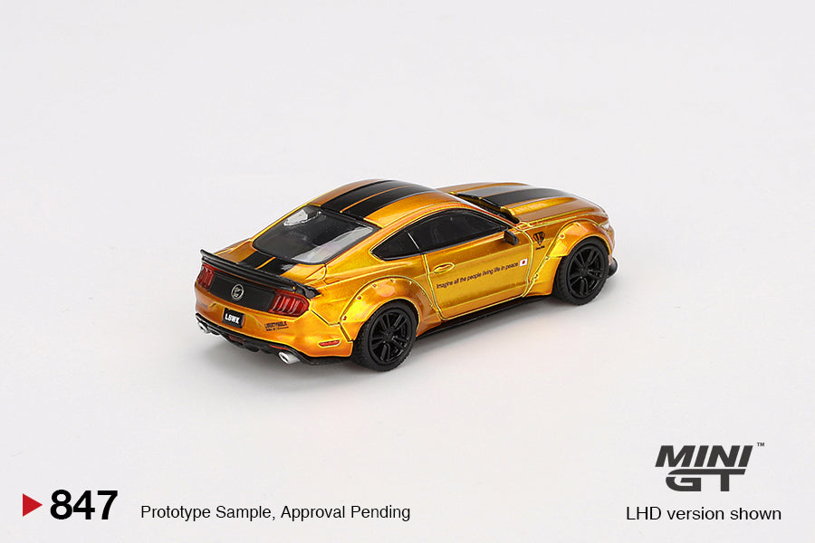 Mô hình xe Mini GT 1:64 LB-WORKS FORD MUSTANG LB Gold - MGT00847