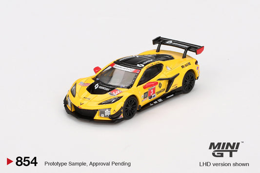 Mô hình xe Mini GT 1:64 Chevrolet Corvette Z06 GT3.R #3 Corvette Racing by Pratt Miller Motorsports 2024 IMSA Daytona 24 Hrs - MGT00854