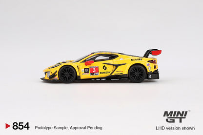 Mô hình xe Mini GT 1:64 Chevrolet Corvette Z06 GT3.R #3 Corvette Racing by Pratt Miller Motorsports 2024 IMSA Daytona 24 Hrs - MGT00854