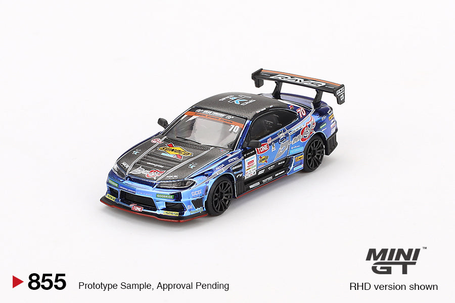 Mô hình xe Mini GT 1:64 Nissan Silvia (S15) D-MAX #70 D-MAX Racing 2023 D1 Grand Prix - MGT00855