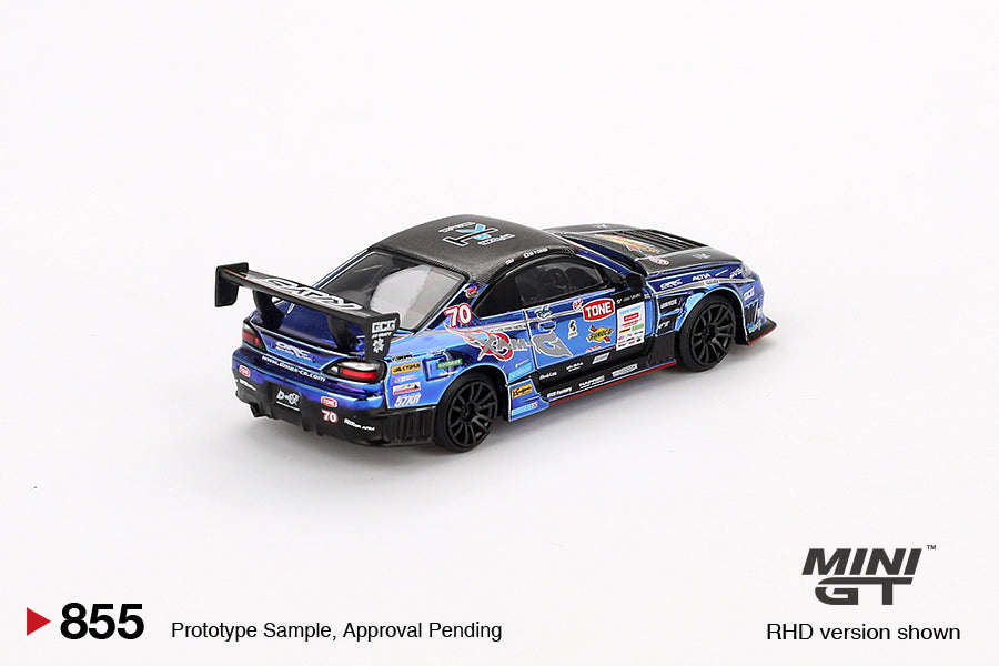 Mô hình xe Mini GT 1:64 Nissan Silvia (S15) D-MAX #70 D-MAX Racing 2023 D1 Grand Prix - MGT00855