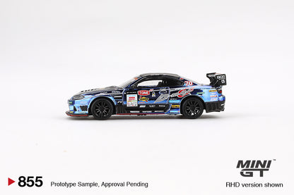 Mô hình xe Mini GT 1:64 Nissan Silvia (S15) D-MAX #70 D-MAX Racing 2023 D1 Grand Prix - MGT00855