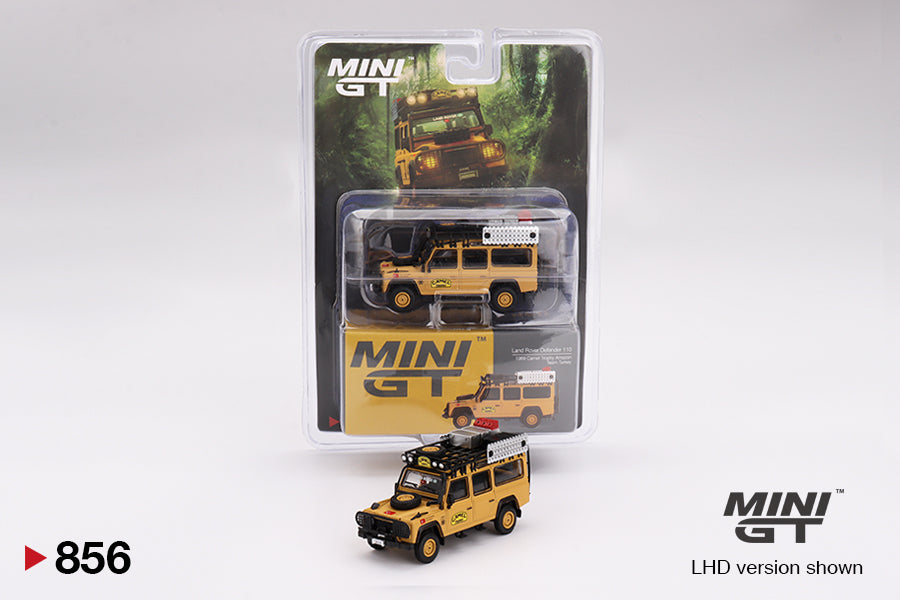 Mô hình xe Mini GT 1:64 Land Rover Defender 110 1989 Camel Trophy Amazon Team Turkey Turkey Exclusive - MGT00856