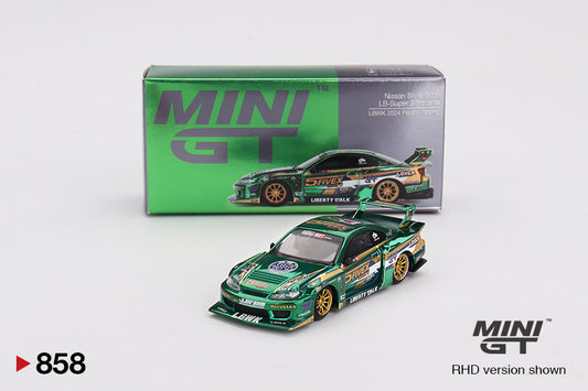 Mô hình xe Mini GT 1:64 Nissan LB-Super Silhouette S15 SILVIA LBWK 2024 Fausto Racing - MGT00858