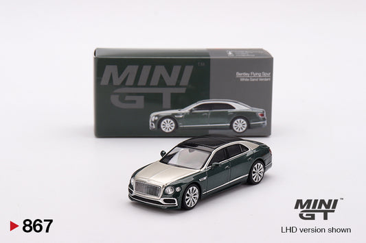 Mô hình xe Mini GT 1:64 Bentley Flying Spur White Sand Verdant - MGT00867