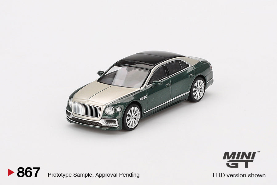 Mô hình xe Mini GT 1:64 Bentley Flying Spur White Sand Verdant - MGT00867