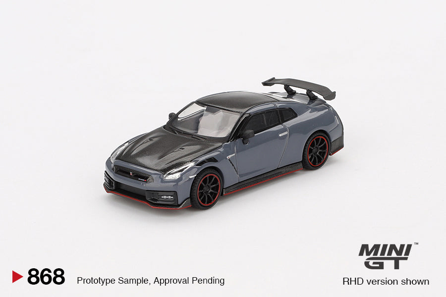 Mô hình xe Mini GT 1:64 Nissan GT-R Nismo 2024 NISMO Stealth Gray - MGT00868