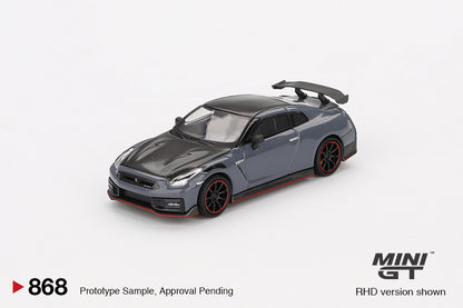 Mô hình xe Mini GT 1:64 Nissan GT-R Nismo 2024 NISMO Stealth Gray - MGT00868