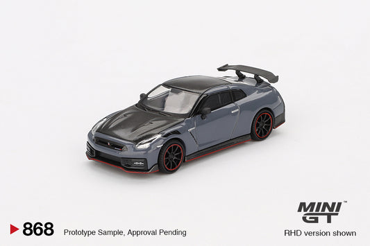 Mô hình xe Mini GT 1:64 Nissan GT-R Nismo 2024 NISMO Stealth Gray - MGT00868