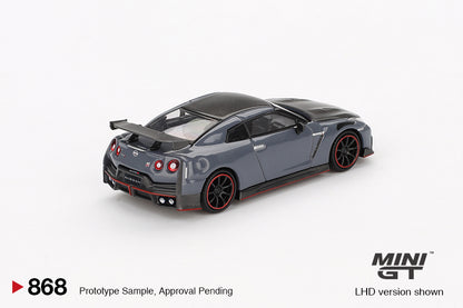 Mô hình xe Mini GT 1:64 Nissan GT-R Nismo 2024 NISMO Stealth Gray - MGT00868