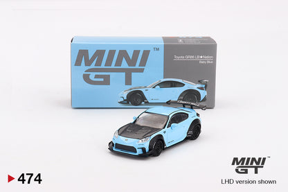 Mô hình xe Mini GT 1:64 Toyota GR86 LB★Nation Baby Blue - MGT00873