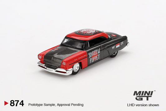 Mô hình xe Mini GT 1:64 Lincoln Capri Hot Rod 1954 Shadow Puppet MINI GT x MIZU Diecast 2024 - MGT00874